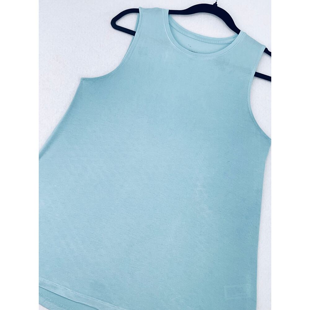 A New Day Light Blue Sleeveless Summer Vacation Beachy Casual Tank Top M - Picture 4 of 7